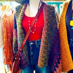 Boho Knit Radiate poncho